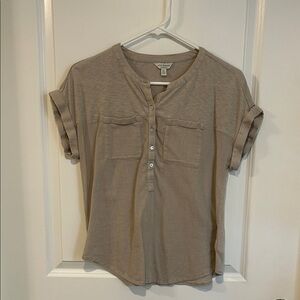 Lucky Brand Tan Button-Down Shirt